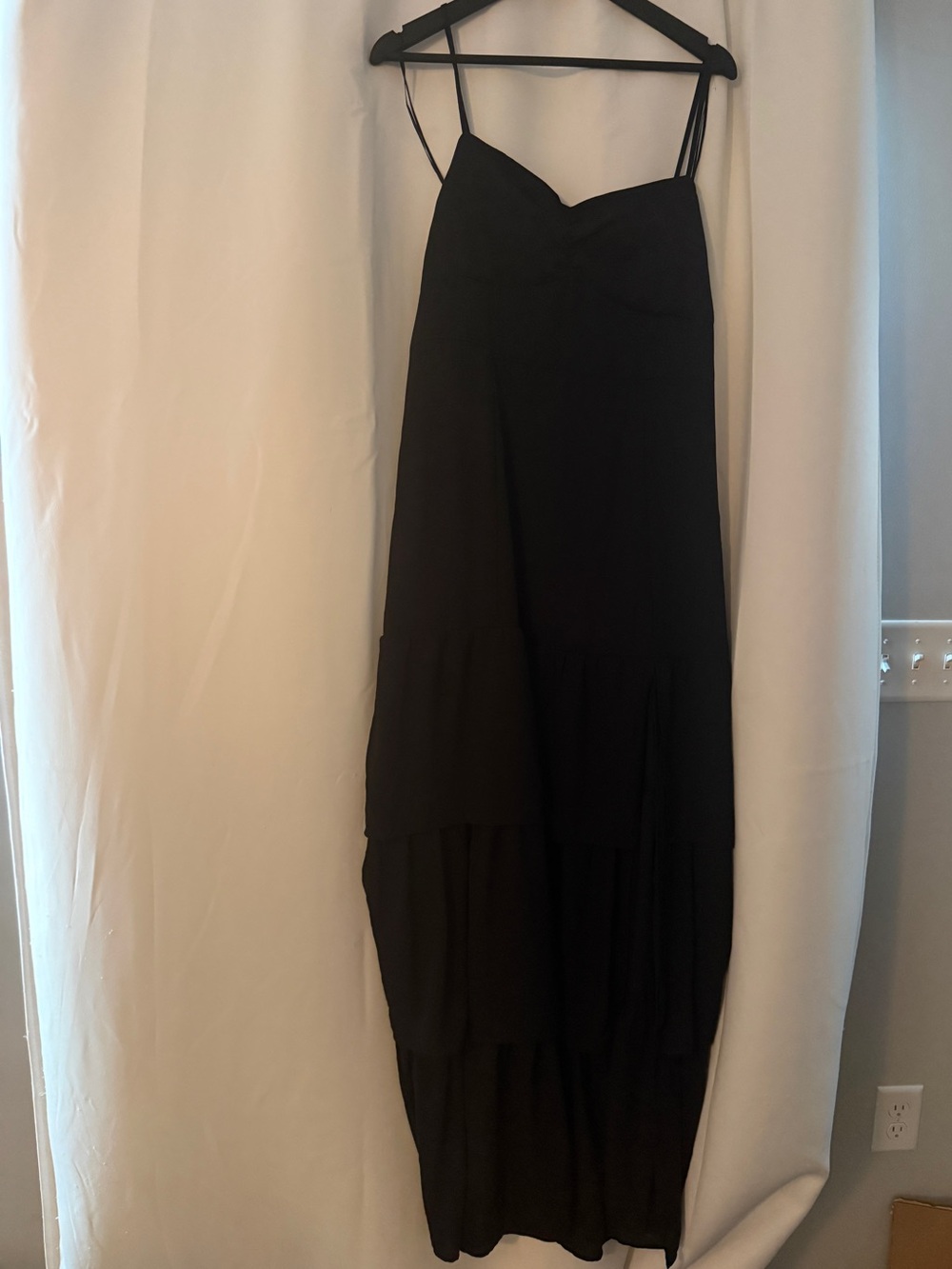 American Eagle Outfitters Black Spaghetti Strap Maxi Dress